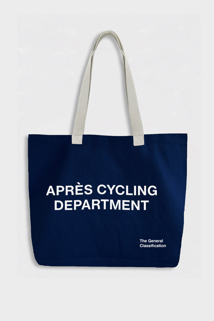 Aprés Cycling Department Oversized 12oz Canvas  Tote Navy