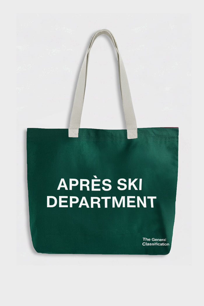 Aprés Ski Department Oversized 12oz Canvas  Tote Green