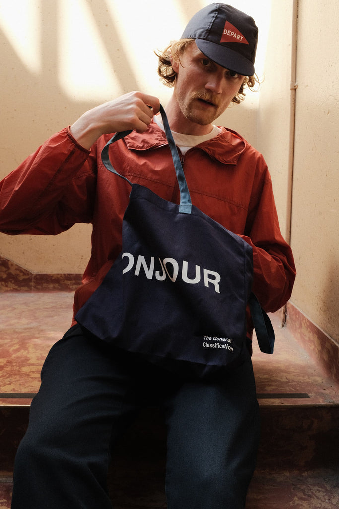 Bonjour Tote bag navy 