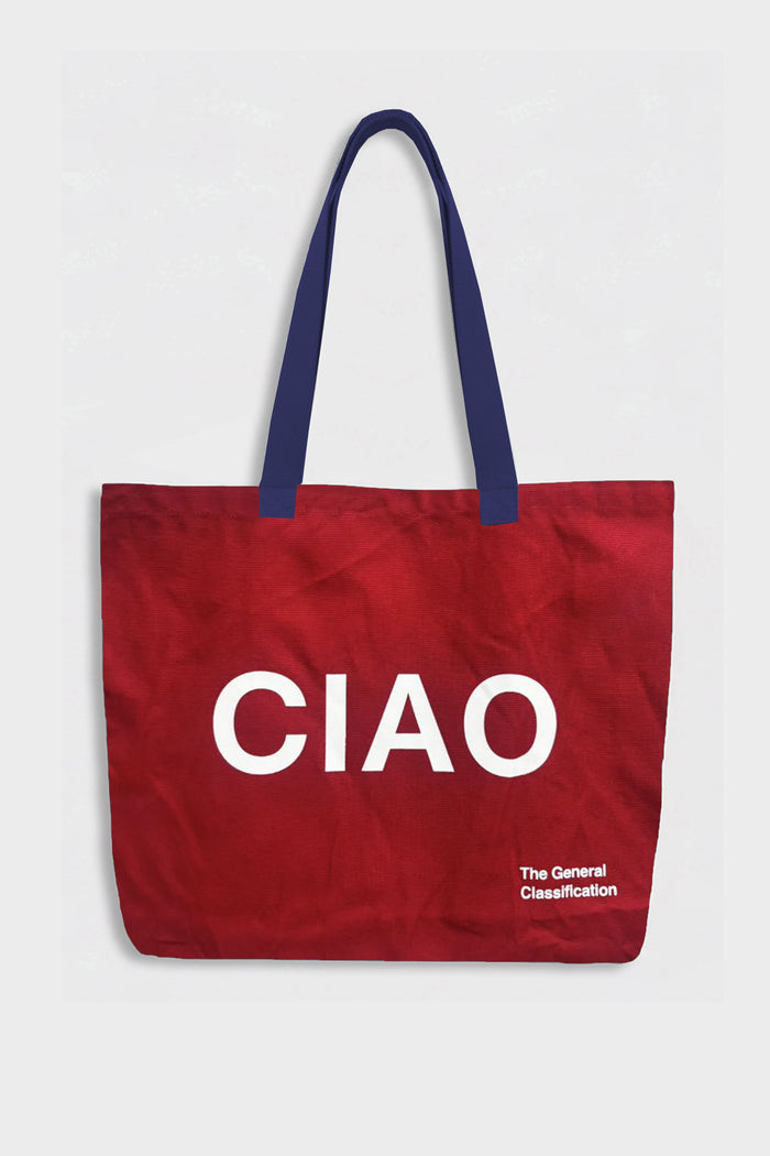 Ciao Oversized 12oz Canvas  Tote Dark Red